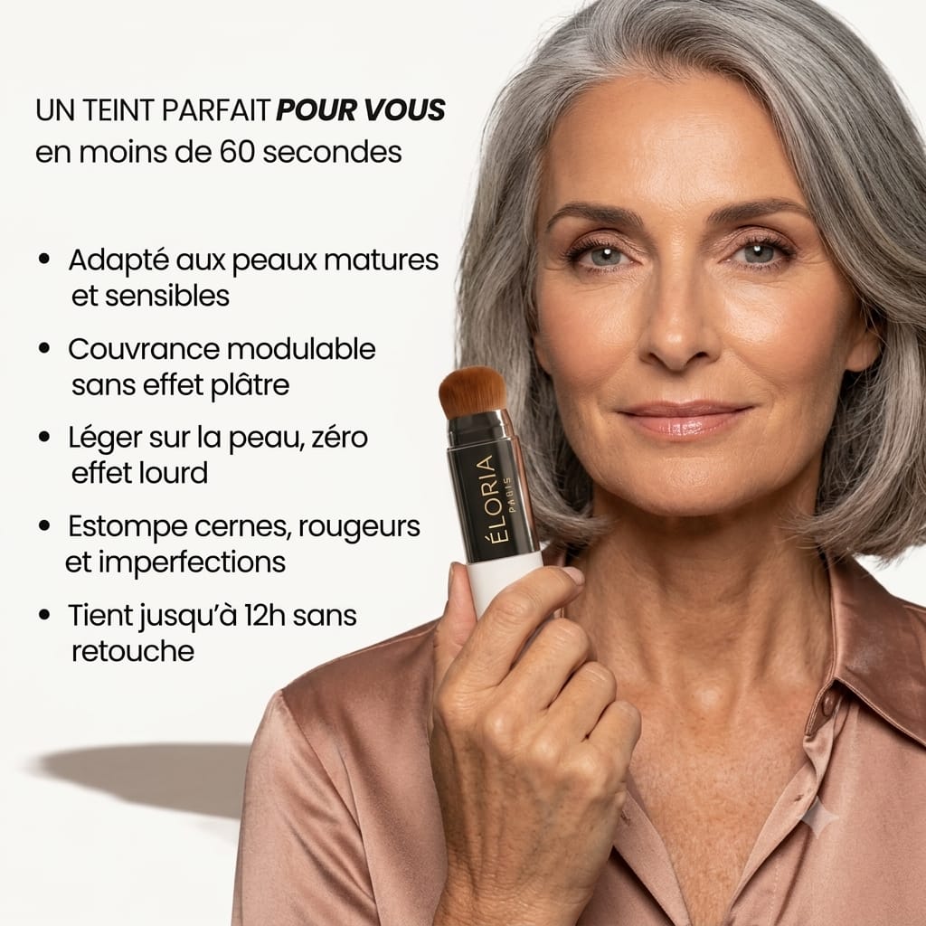 ÉLORIA PARIS™ | Fond de Teint Intelligent avec Pinceau Intégré