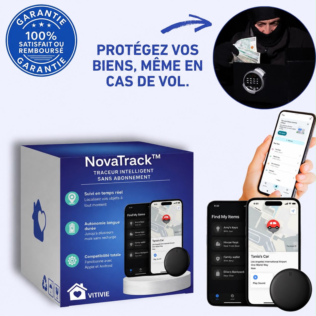 1. NovaTrack™ – Traceur Intelligent Sans Abonnement ⭐
