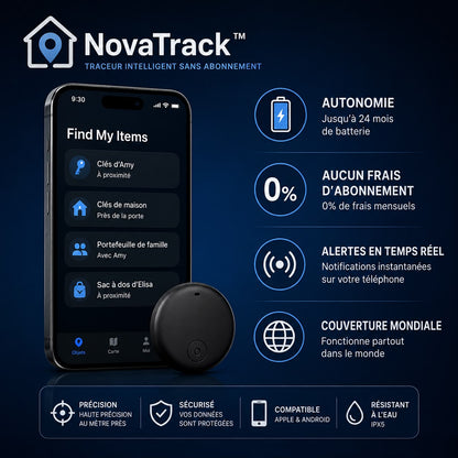 1. NovaTrack™ – Traceur Intelligent Sans Abonnement ⭐