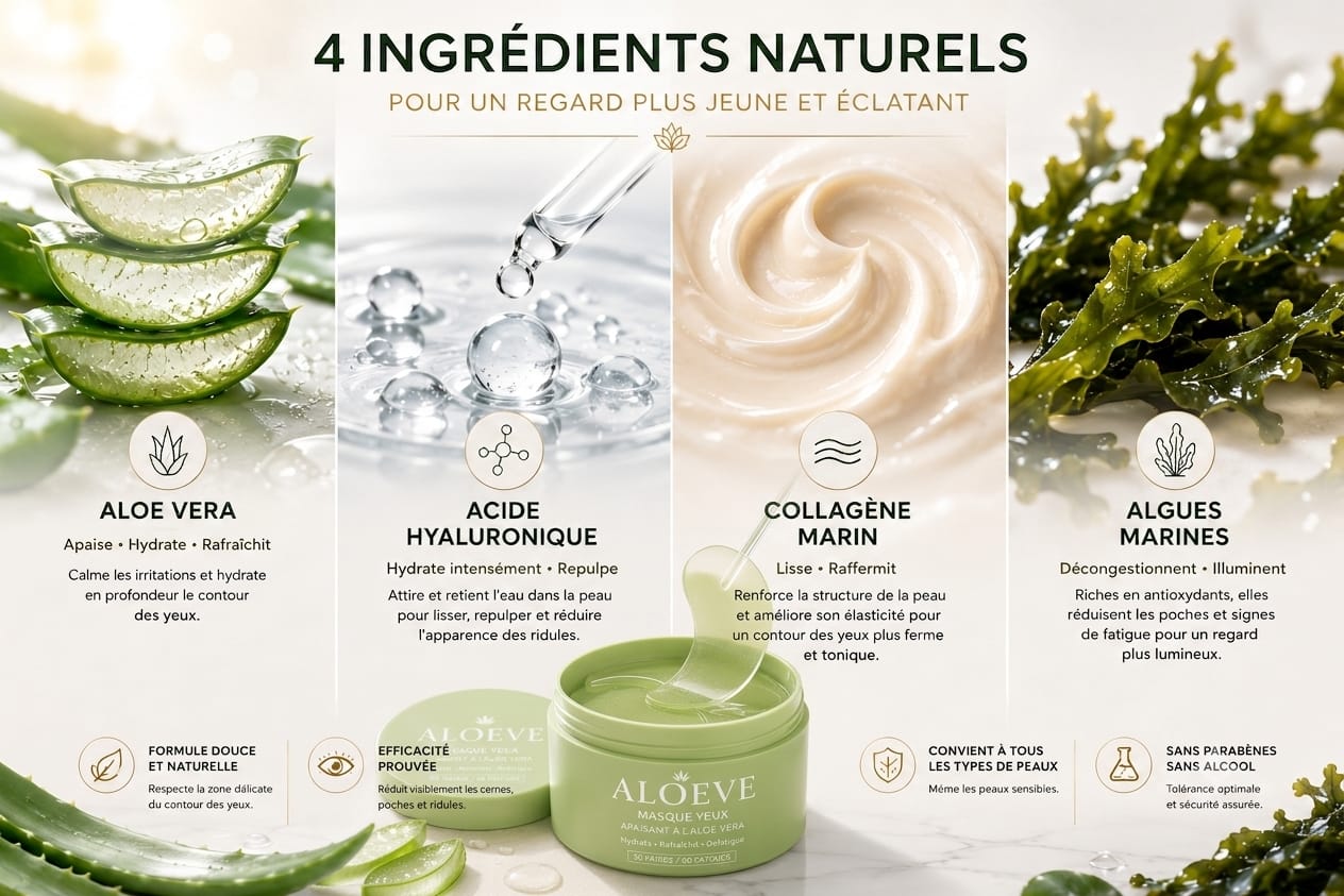 ALOEVE™ | Patchs Hydrogel Contour des Yeux à l’Aloe Vera