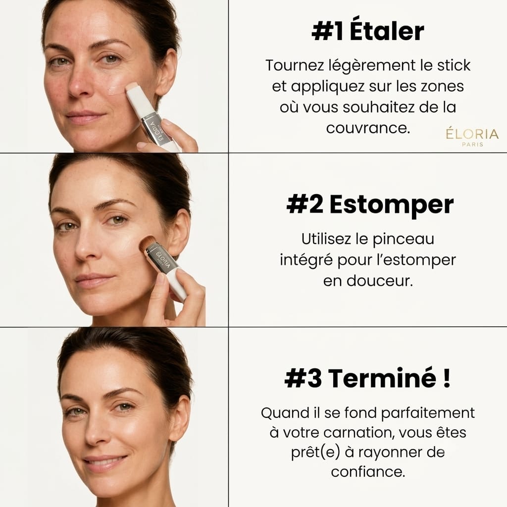 ÉLORIA PARIS™ | Fond de Teint Intelligent avec Pinceau Intégré