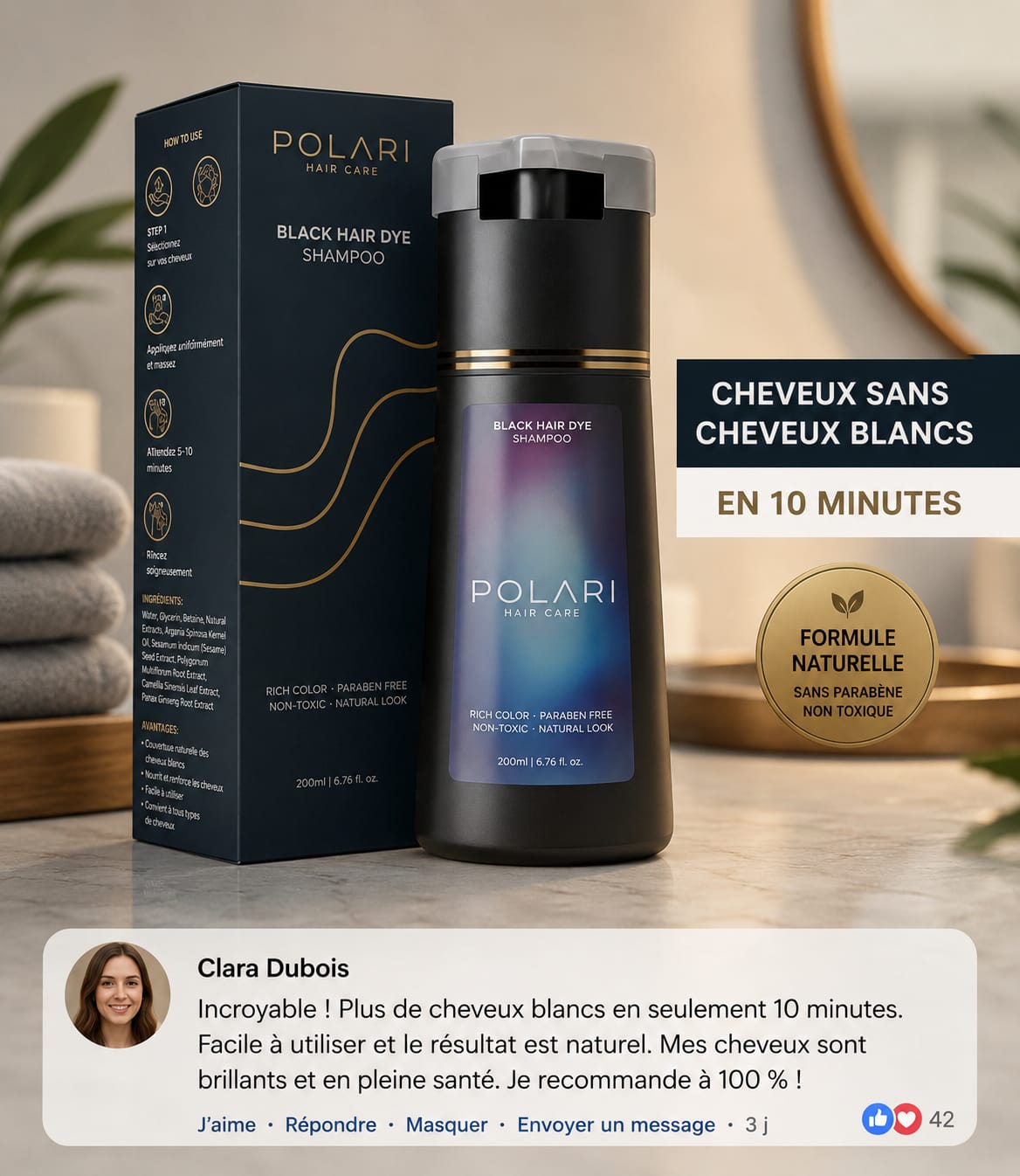 POLARI™ – Shampoing Réparateur & Fortifiant