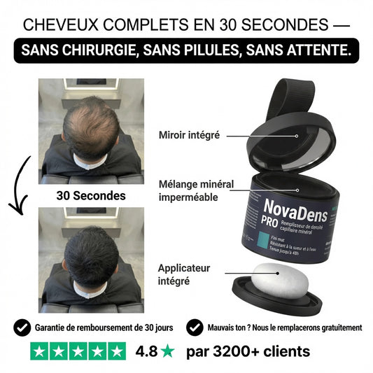 NovaDens Pro - Fibres Capillaires Densifiantes Instantanées