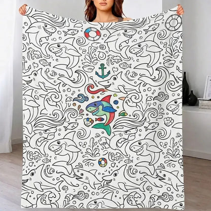 Couverture à colorier lavable ALOEVE™ – 24 feutres inclus